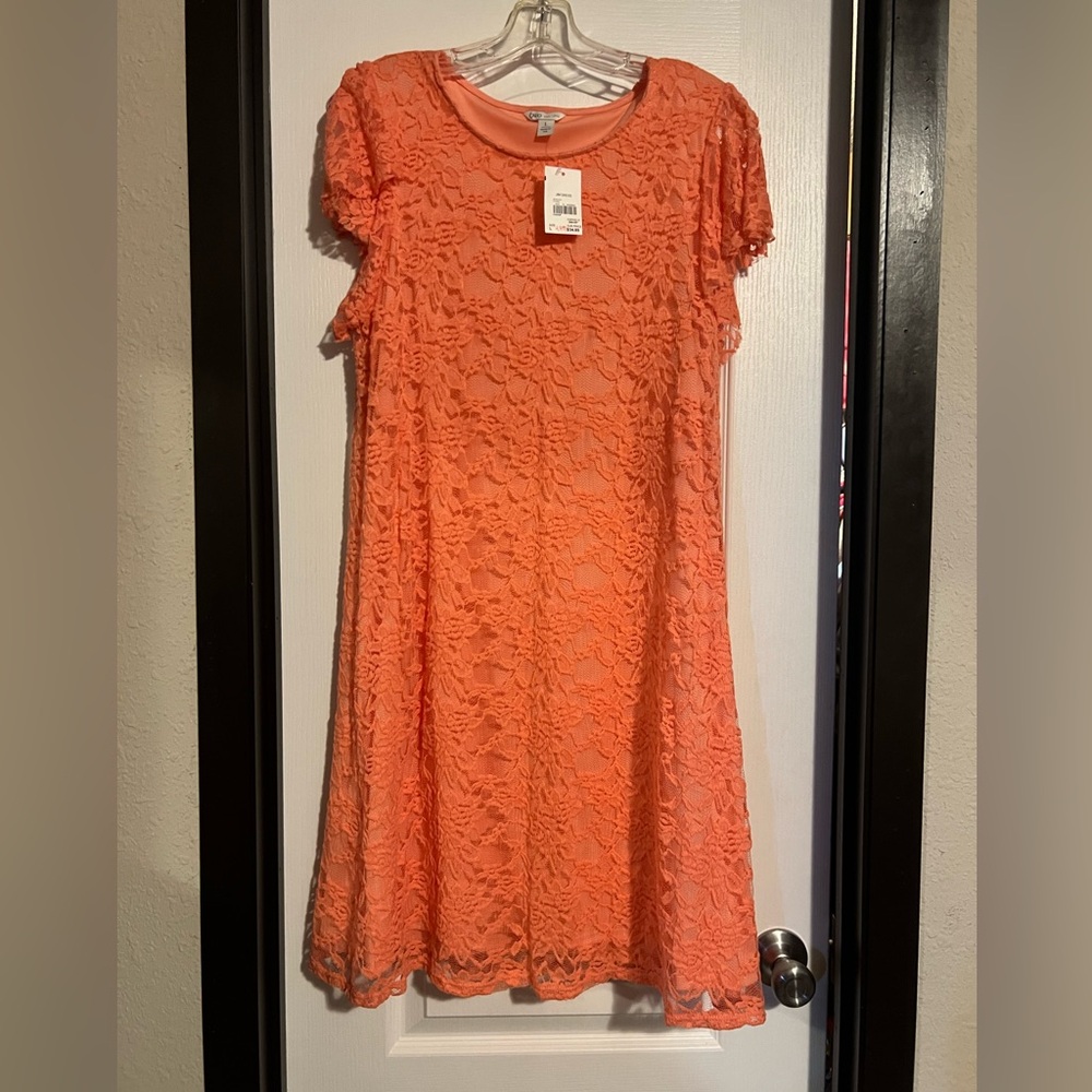 Lace Overlay Dress L